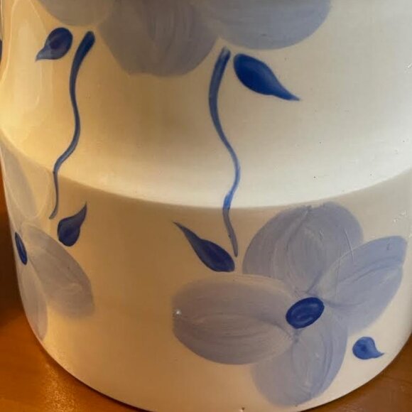 Wood and Sons Ellgreave White and Floral Blue Teapot Vintage Ironstone English - Picture 6 of 9